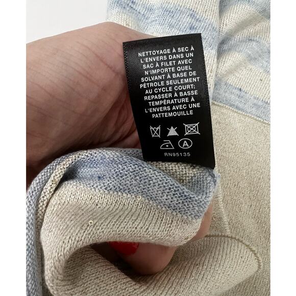 Lafayette 148 New York Women's Silk & Linen Blend Striped Tank, Size P - Picture 6 of 8